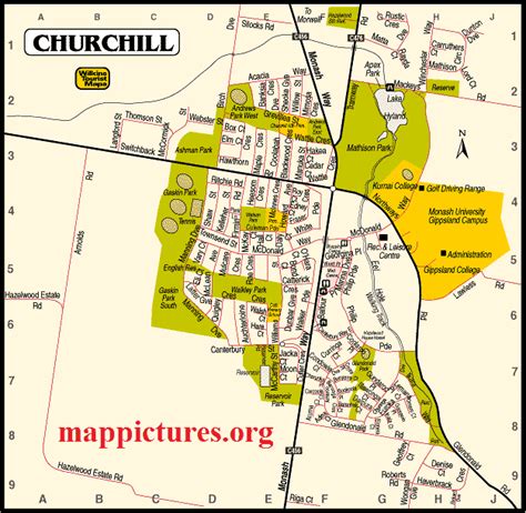map of churchill victoria